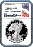 2019-W 1oz Silver American Eagle PF70 