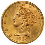 $5 Gold Liberty BU - 